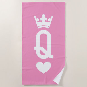 Serviette De Plage Reine des cartes