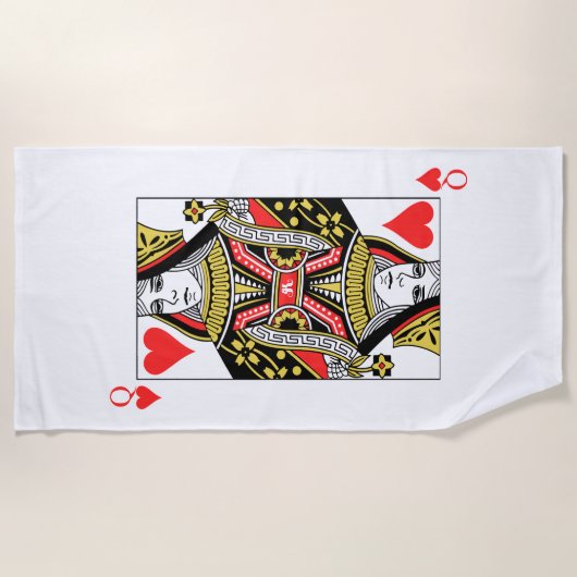 Serviette De Plage Reine des coeurs (Devant)