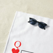 Serviette De Plage Reine des coeurs (En situation)