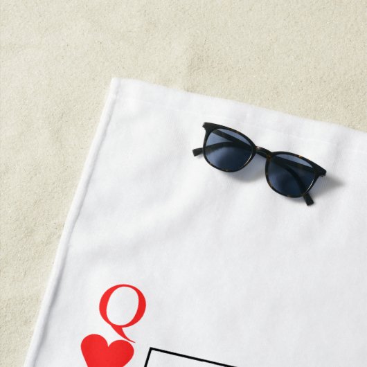 Serviette De Plage Reine des coeurs (En situation)