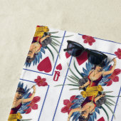 Serviette De Plage Reine des coeurs et des fleurs (En situation)