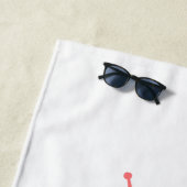 Serviette De Plage Reine Du Grill, Rose (En situation)
