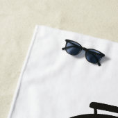 Serviette De Plage Reine Du Grill, Rouge Couronne Violet (En situation)