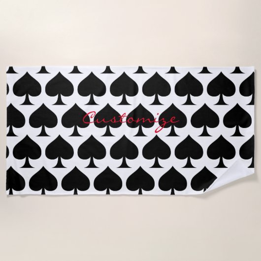 Serviette De Plage Reine noire de pique Black Thunder_Cove (Devant)