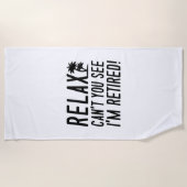 Serviette De Plage Relax Je suis retraité (Devant)