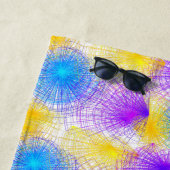 Serviette de plage relaxante à cercles spirales co (En situation)