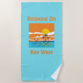 Serviette De Plage Relaxing on Key West (Devant)