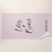 Serviette De Plage remonte une plage (Devant)