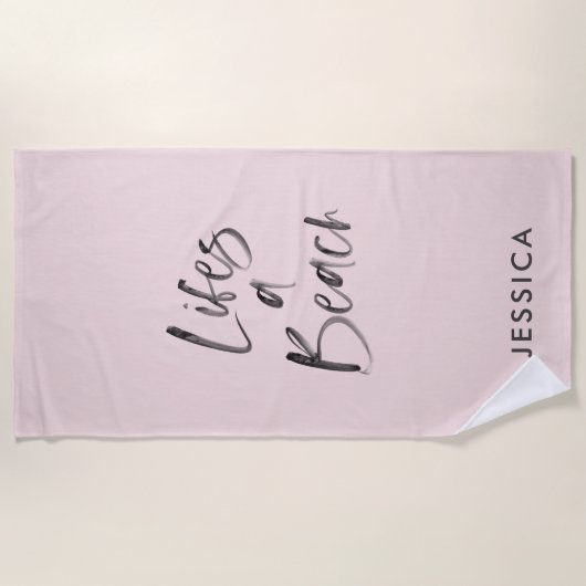 Serviette De Plage remonte une plage (Devant)