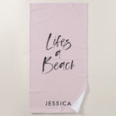 Serviette De Plage remonte une plage (Devant)