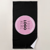 Serviette De Plage Remplacement de logo facile & Texte modifiable | R (Devant)