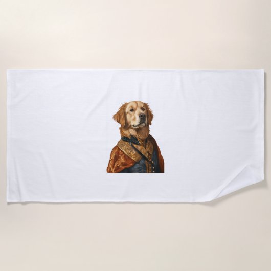 Serviette De Plage Renaissance Rover - Chien d'art classique (Devant)
