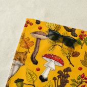 Serviette De Plage Renard d'automne sur orange (En situation)