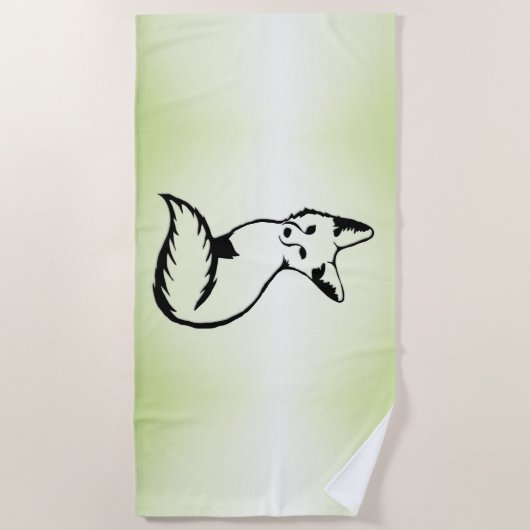 Serviette De Plage Renard vert (Devant)