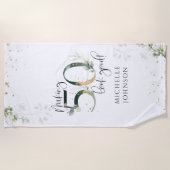 Serviette De Plage Rendre 50 apparence bon vert or botanique Annivers (Devant)