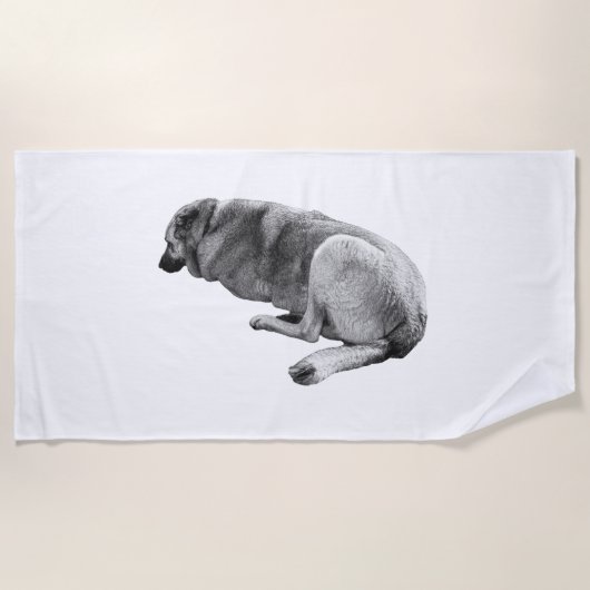 Serviette De Plage Repos partout (Devant)
