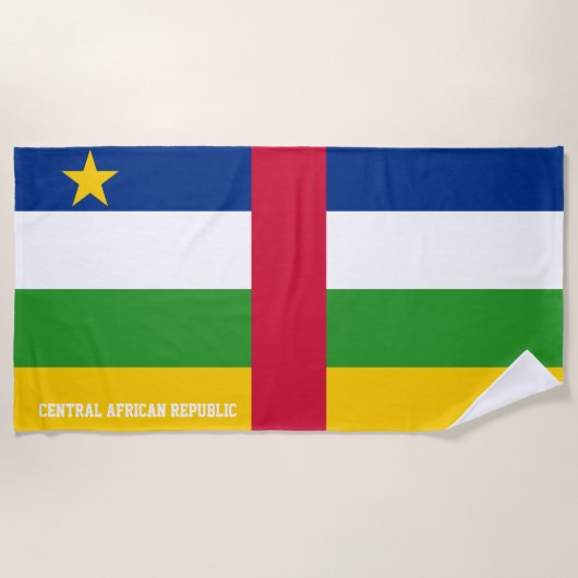 Serviette De Plage République Centrafricaine Drapeau splendide patrio (Devant)