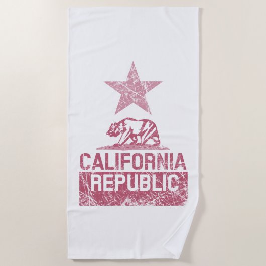 Serviette De Plage RÉPUBLIQUE DE CALIFORNIE Un grondement d'Etat sur (Devant)