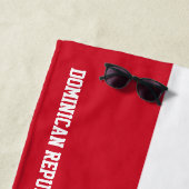 Serviette De Plage République Dominicaine Drapeau splendide patriotiq (En situation)