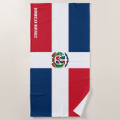 Serviette De Plage République Dominicaine Drapeau splendide patriotiq (Devant)