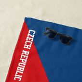 Serviette De Plage République tchèque Drapeau magnifique patriotique (En situation)