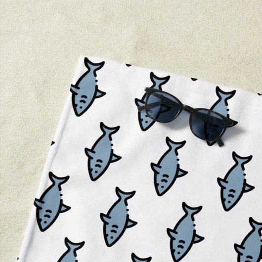 Serviette De Plage Requin (En situation)