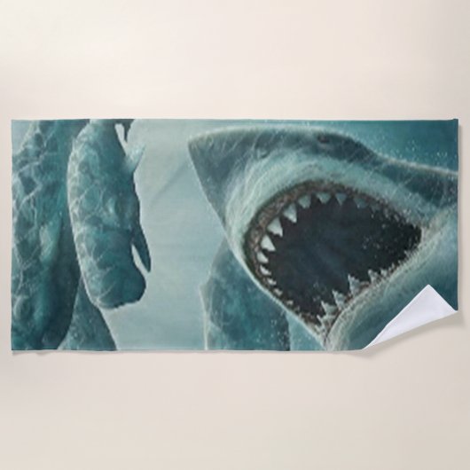 SERVIETTE DE PLAGE REQUIN (Devant)