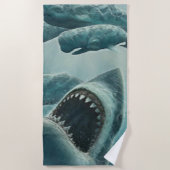 SERVIETTE DE PLAGE REQUIN (Devant)