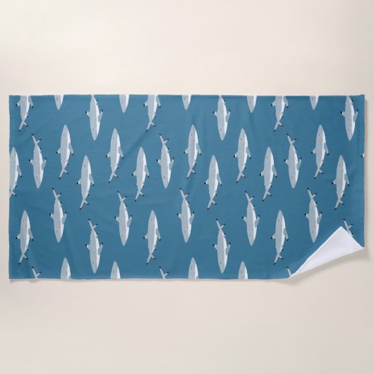 Serviette De Plage Requin amusant (Devant)
