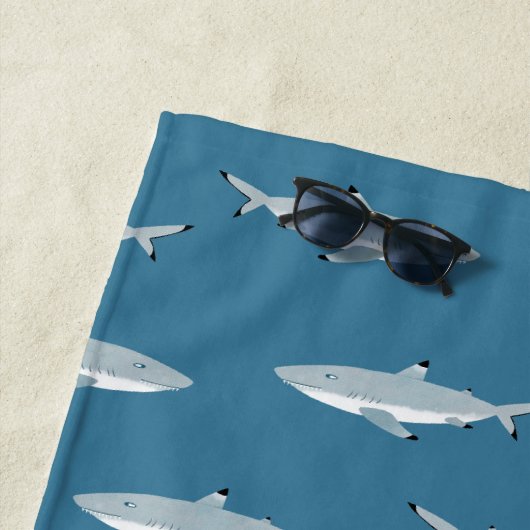 Serviette De Plage Requin amusant (En situation)