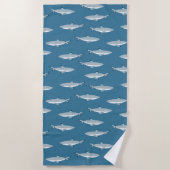 Serviette De Plage Requin amusant (Devant)