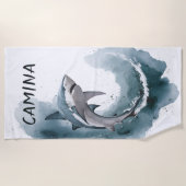 Serviette De Plage Requin modifiable (Devant)