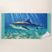 Serviette De Plage Requin tigre (Devant)