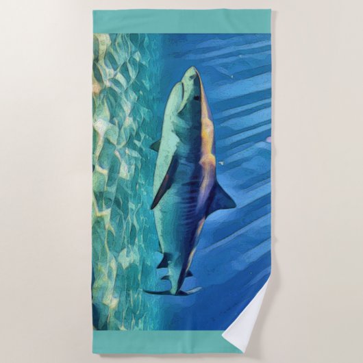 Serviette De Plage Requin tigre (Devant)