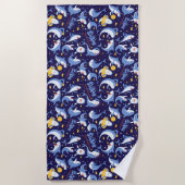 Serviette De Plage Requins Drôles (Devant)