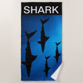 Serviette De Plage Requins frais sous-marins (Devant)