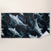 Serviette De Plage Requins, marine, mer, poisson, prédateur, animal,  (Devant)