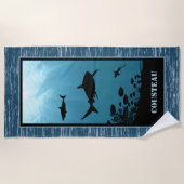 Serviette De Plage Requins Mer Bleue (Devant)
