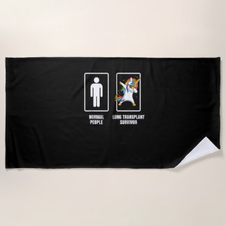 Serviette De Plage Rescapé de greffe du poumon de licorne Dabbing Org