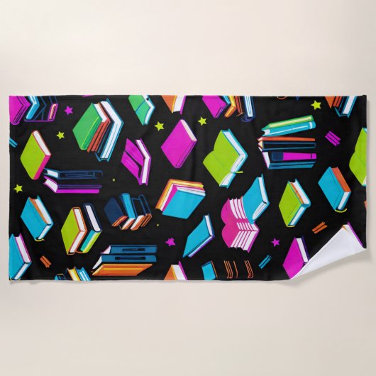 Serviette De Plage Réservation Colorée (Devant)