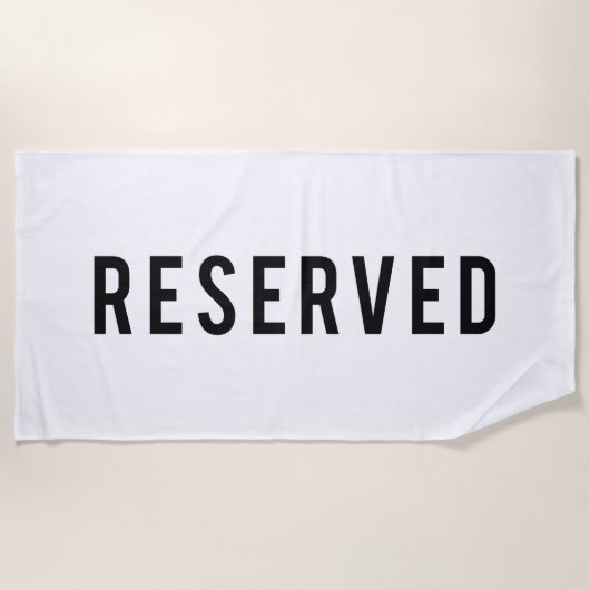 Serviette De Plage Réservé (Devant)