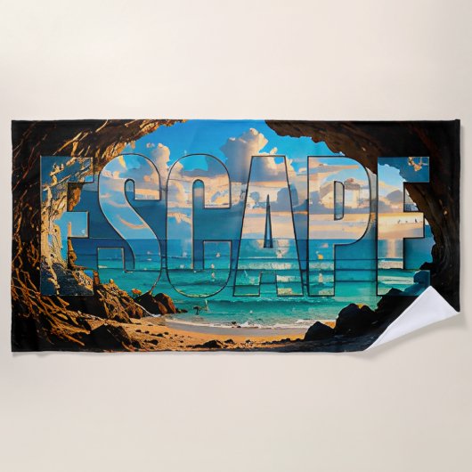 Serviette De Plage Résort de luxe tropical Escape (Devant)