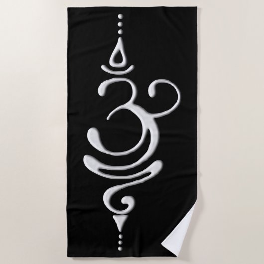 Serviette De Plage Respiration d'argent (Devant)