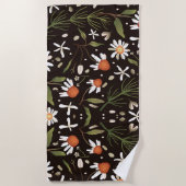 Serviette De Plage Ressort Motif de surface Florale (Devant)