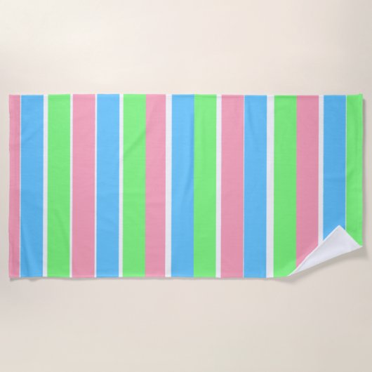 Serviette De Plage Ressort Pastel Grandes (Devant)