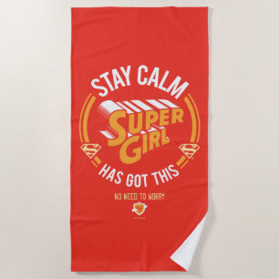 Serviette De Plage Restez Calme Supergirl a eu ceci