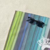 Serviette De Plage Restez Calme Sur L'Artisanat Tissu Arc-En-Ciel (En situation)