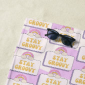 Serviette De Plage Restez Groovy (En situation)