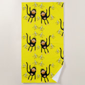 Serviette De Plage Retour À L'École Petit Singe (Devant)