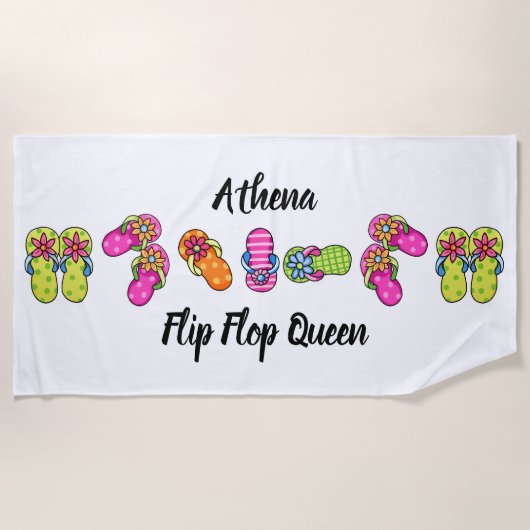 Serviette De Plage Retourner la Reine Persolée (Devant)